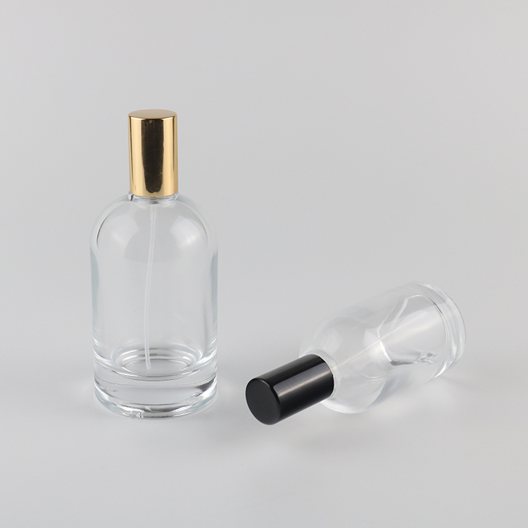 Boston Round Empty Clear Fragrance Perfume Bottle 50ml 100ml Cosmetic Glass Spray Bottle