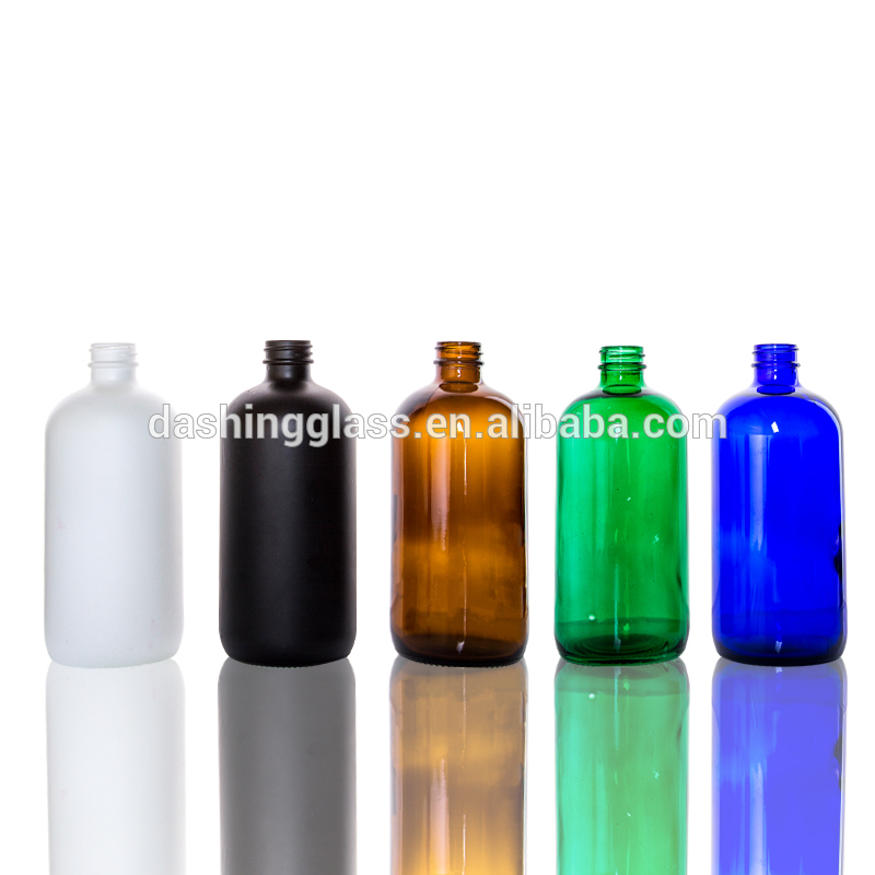 Boston Round Glass Bottle Beverage Glass Bottle Manufacturer 500ml Foam Pump Bottle