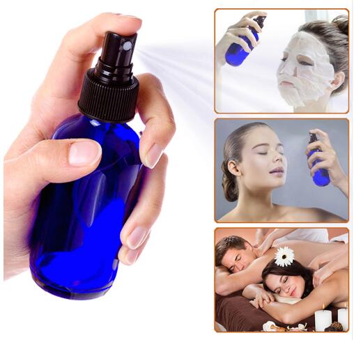 Boston round 1/2oz 1oz 2oz 4oz 8oz 17oz 15ml 30ml 60ml 120ml 250ml 500ml cobalt blue atomizer glass perfume spray bottle