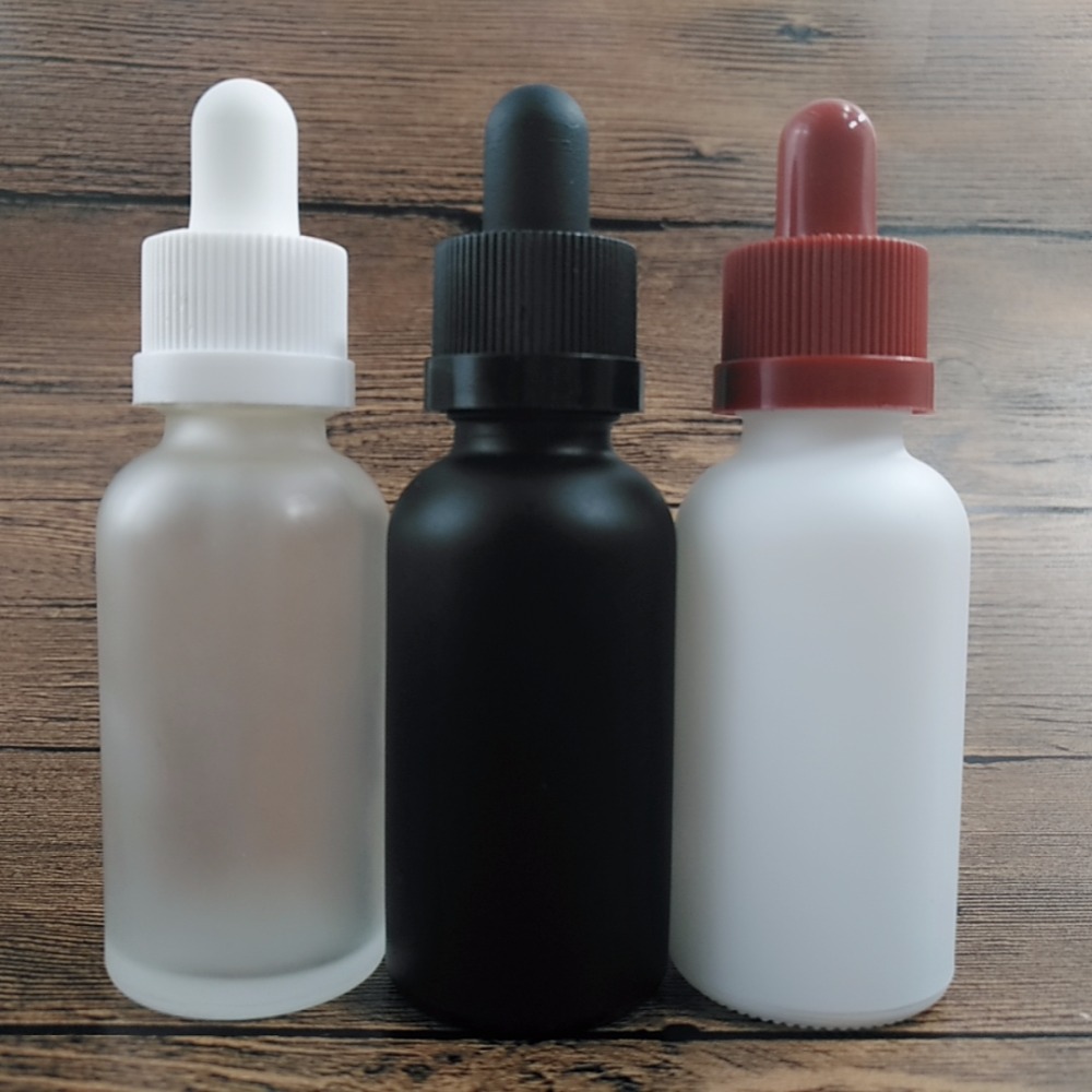 Boston round 30ml 50ml clear frosted glass e liquid bottles