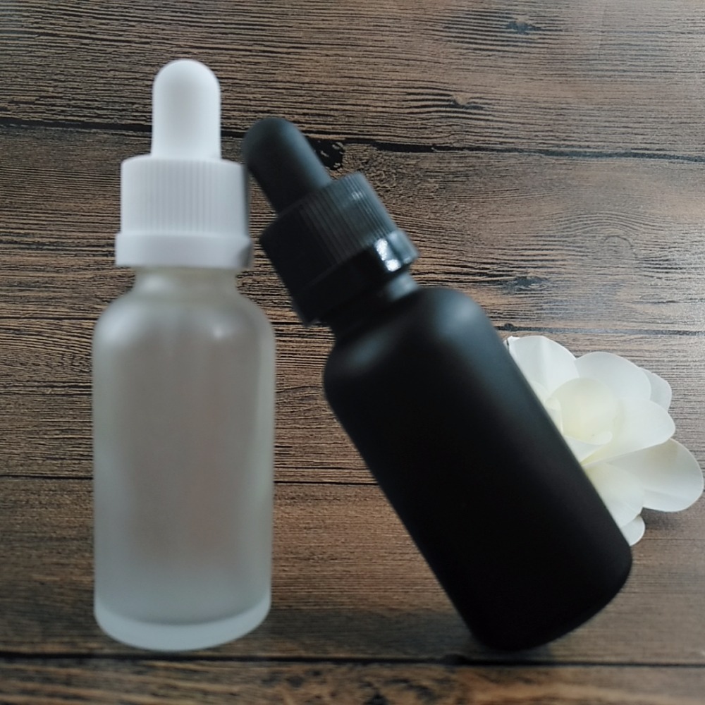 Boston round 30ml 50ml clear frosted glass e liquid bottles