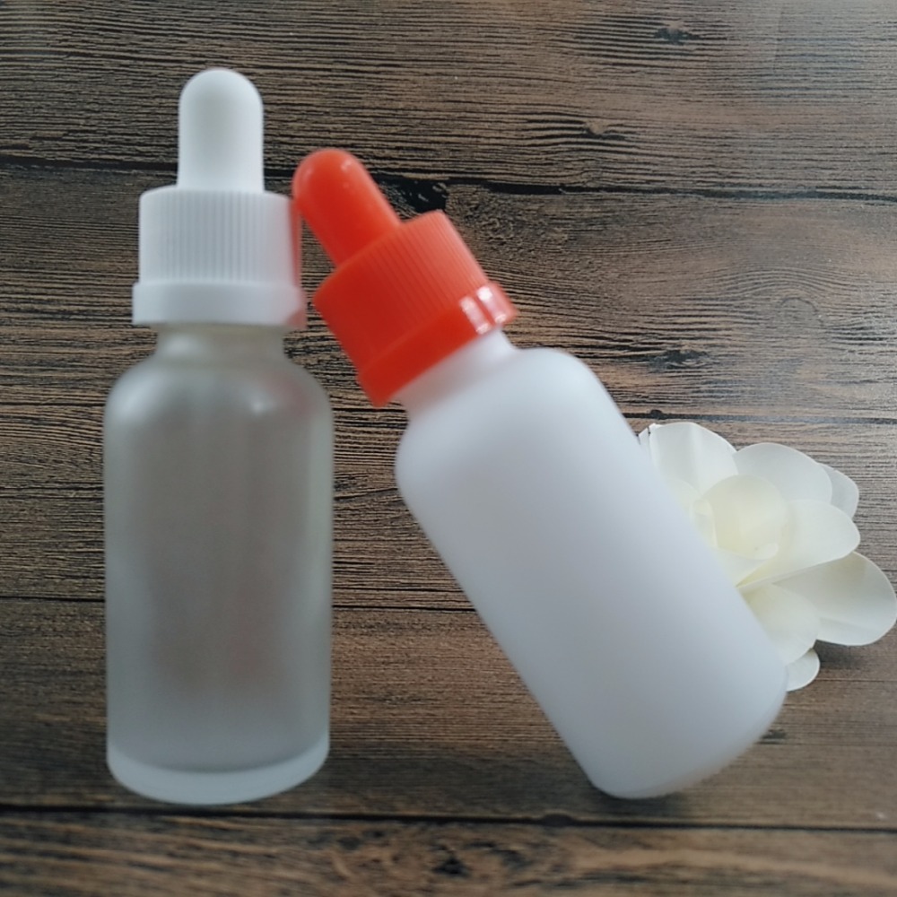 Boston round 30ml 50ml clear frosted glass e liquid bottles