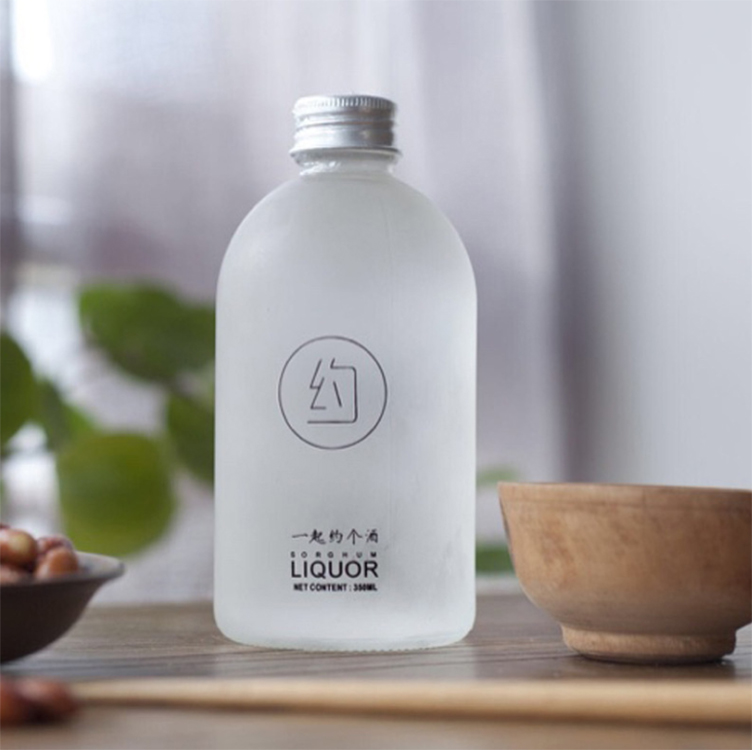 Boston round 500ml empty cold brew coffee glass bottle with aluminum lid for kombucha juice drinks beverages tea