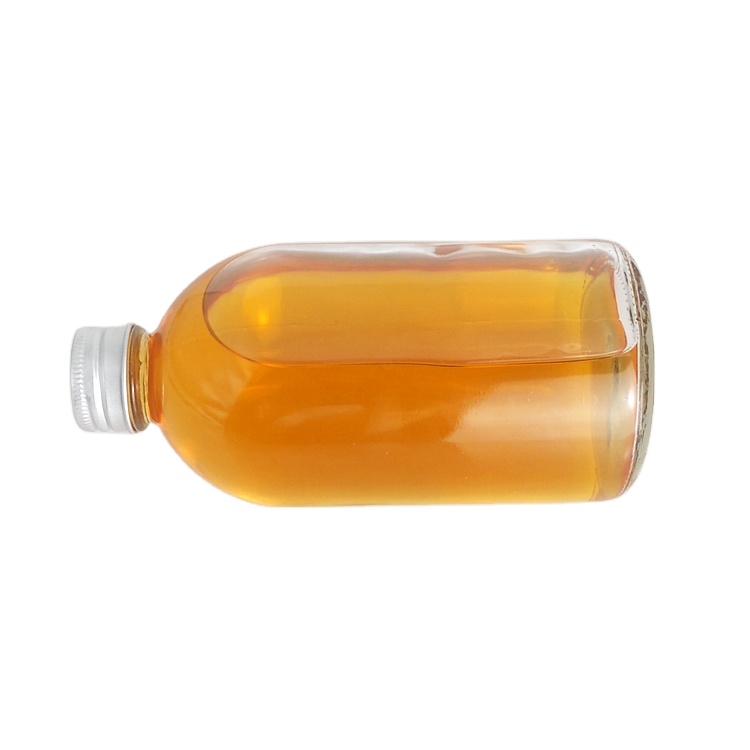 Boston round 500ml empty cold brew coffee glass bottle with aluminum lid for kombucha juice drinks beverages tea