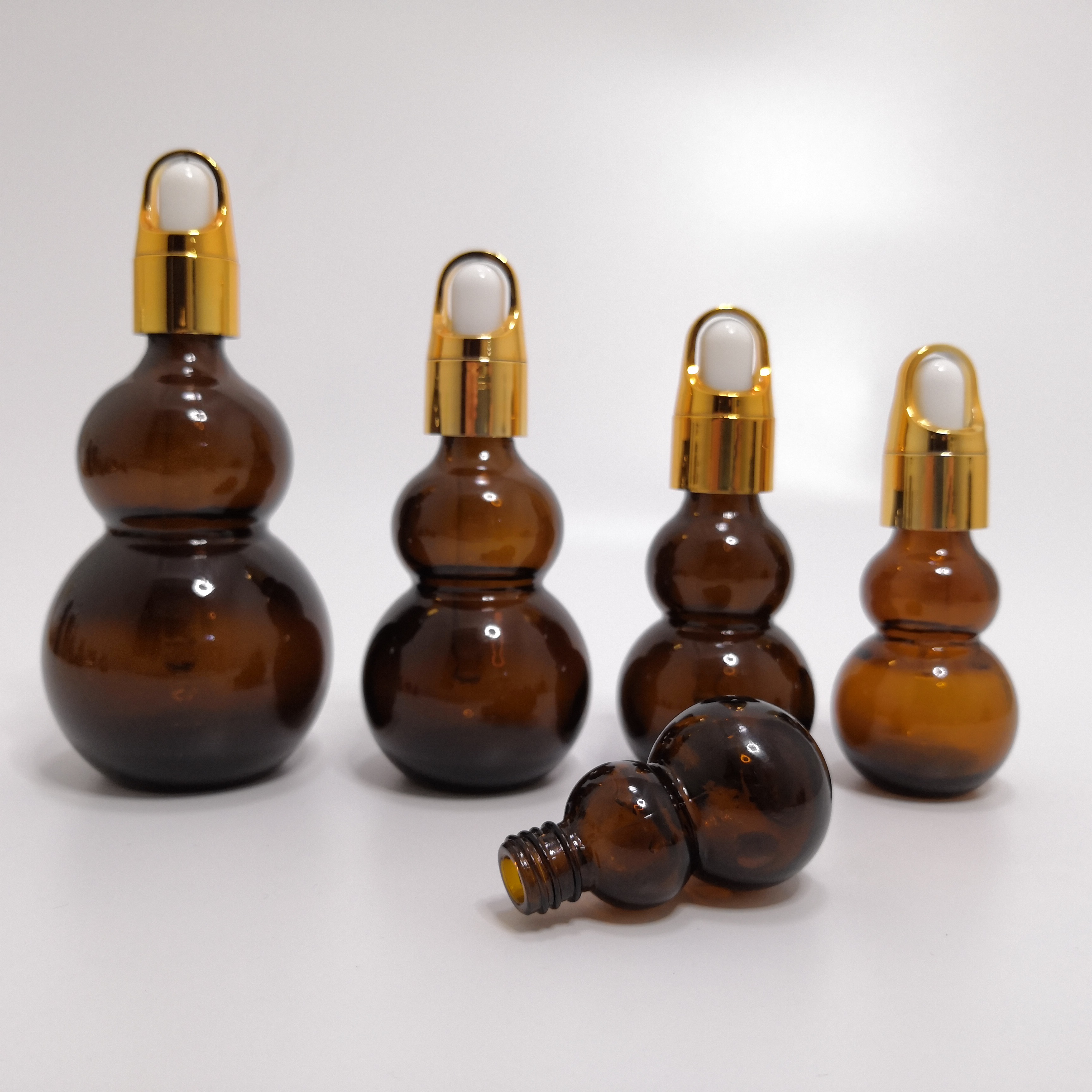 Boston round empty e liquid dropper blue glass bottles