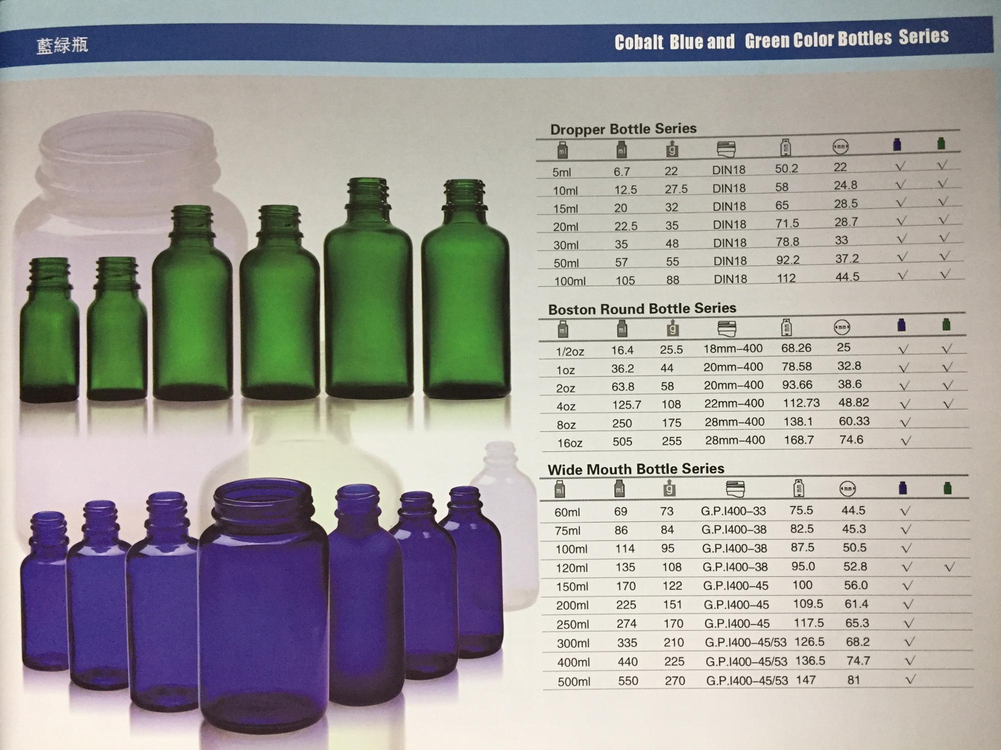 Boston round glass bottle 1/2oz 1oz 2oz 4oz 8oz 16oz