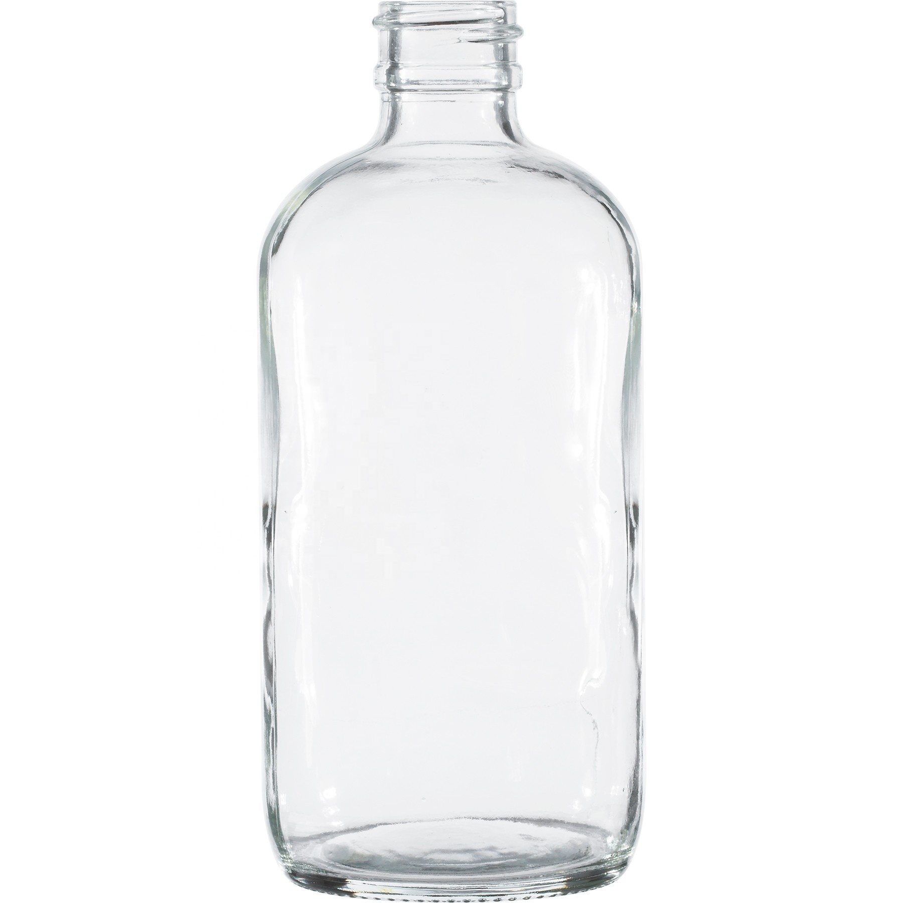 Botellas De Vidrio Para Leche 8 oz. 240Ml Clear Boston Round Glass Bottle