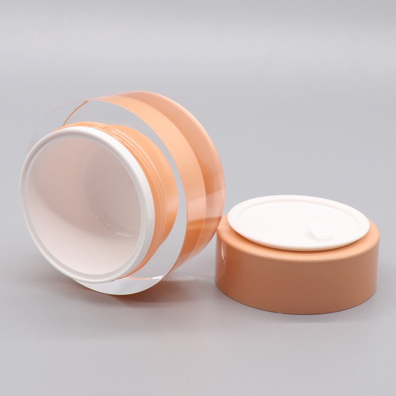 Both Tall Short High Quality Acrylic Clear Containers for Cosmetic Hair Body Cream Jar