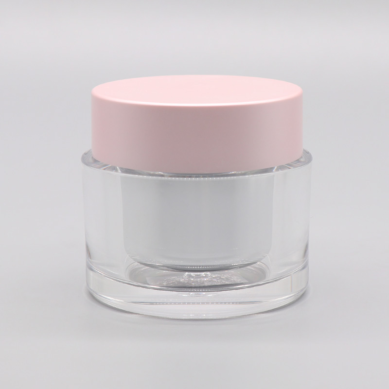Both Tall Short High Quality Acrylic Clear Containers for Cosmetic Hair Body Cream Jar