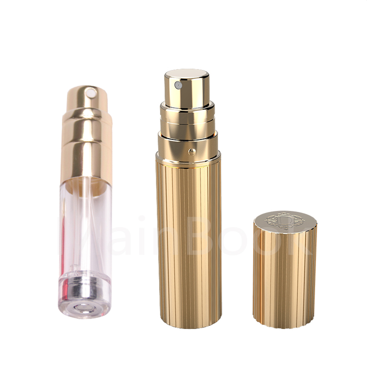 Bottle Wholesale Black Spray Aluminium Body Clear Refilled Personalised 10ml Roll On Empty Perfume Bottles