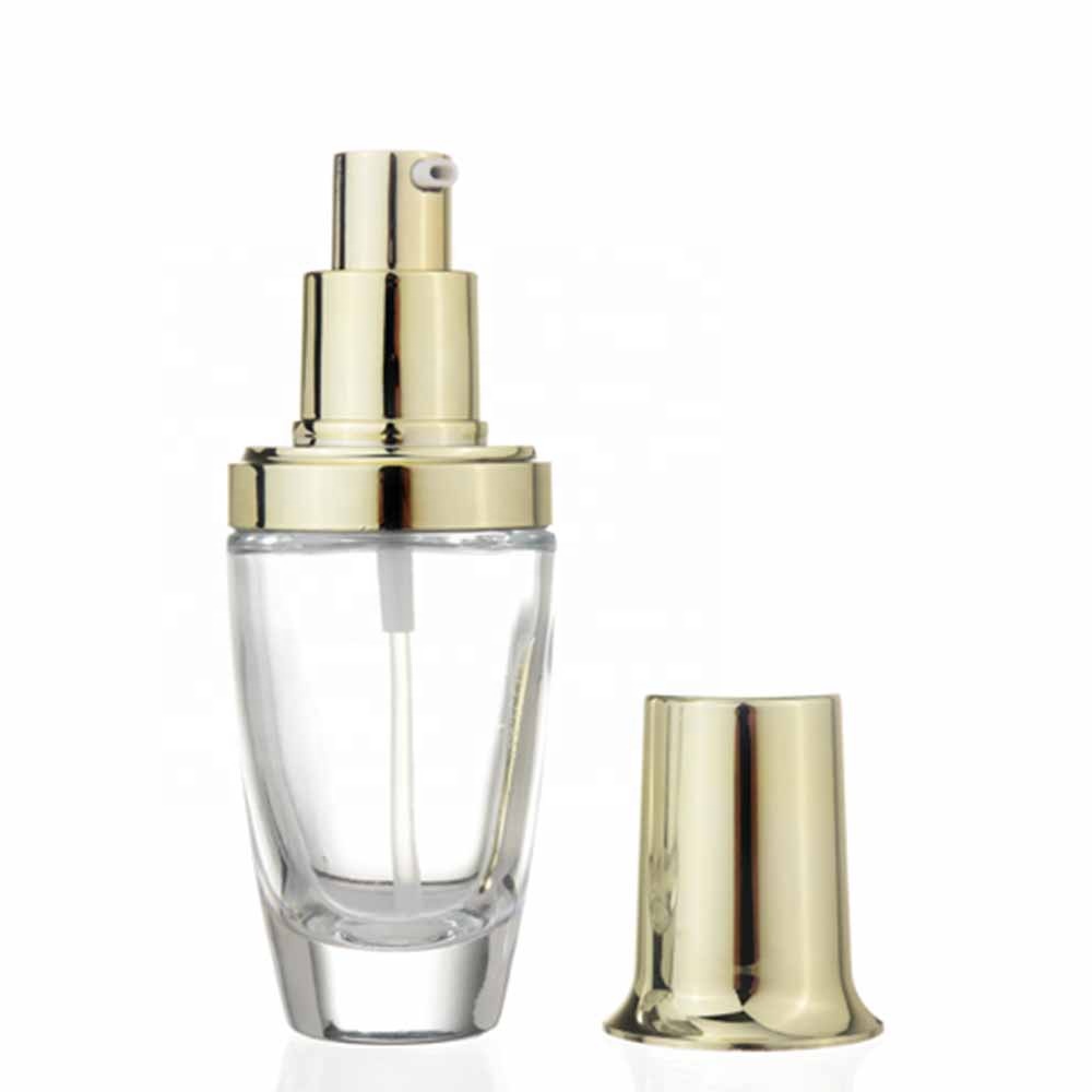 Bottled 30ml50ml emulsion foundation liquid and liquid milk cosmetics travel bottled portable pressed glass bottle