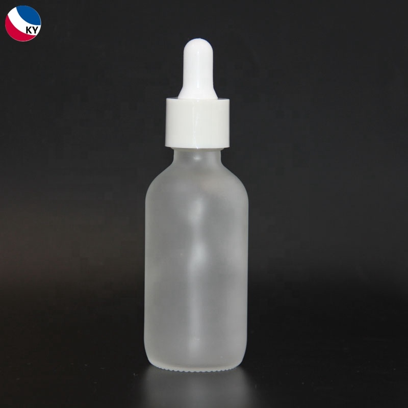 Bottles Dropper Cap Bottle Skin Care Cream Serum Glass Screen Printing Personal Care 50ml 60ml 30ml White