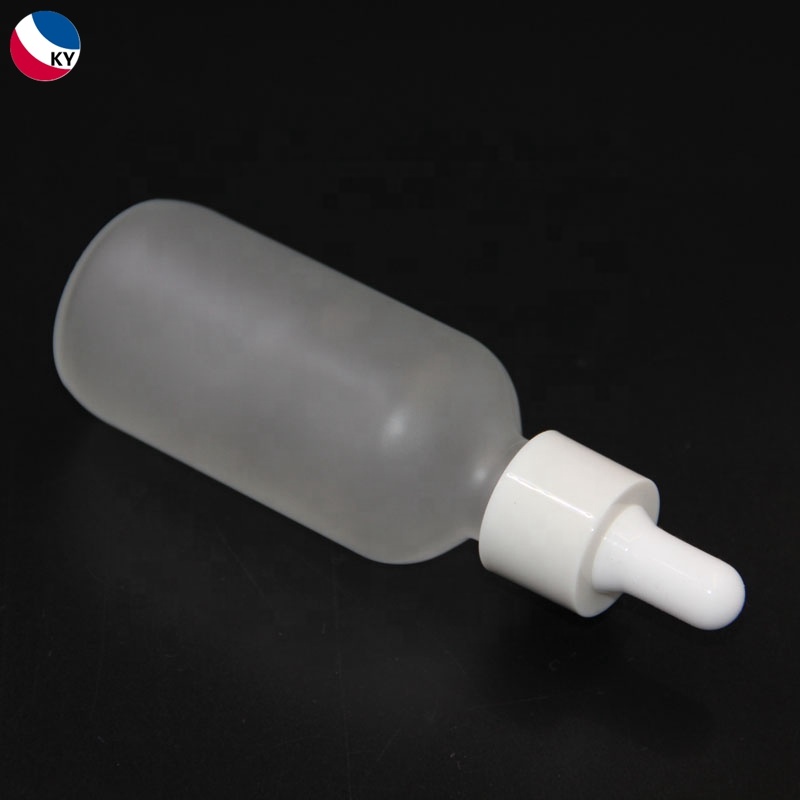 Bottles Dropper Cap Bottle Skin Care Cream Serum Glass Screen Printing Personal Care 50ml 60ml 30ml White