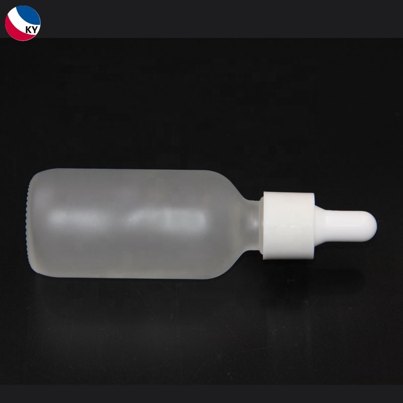 Bottles Dropper Cap Bottle Skin Care Cream Serum Glass Screen Printing Personal Care 50ml 60ml 30ml White