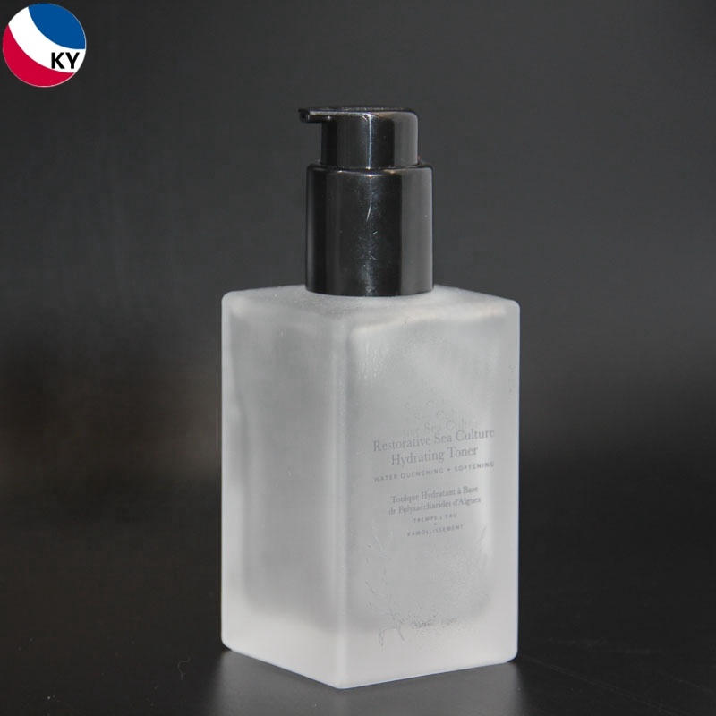 Bottles Frosted Glass 120ML 150ml PUMP Sprayer Frost Skin Care Cream Personal Care with Pump 4 Oz