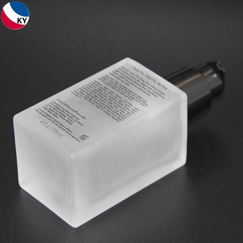 Bottles Frosted Glass 120ML 150ml PUMP Sprayer Frost Skin Care Cream Personal Care with Pump 4 Oz