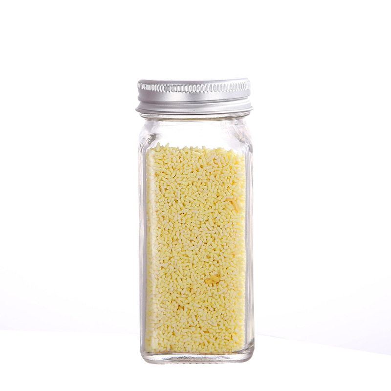 Bottles Spice Jars 4oz Spice Bottles with Clear Label Pour/Sift Shakers Square Glass Containers With Square Empty Jars