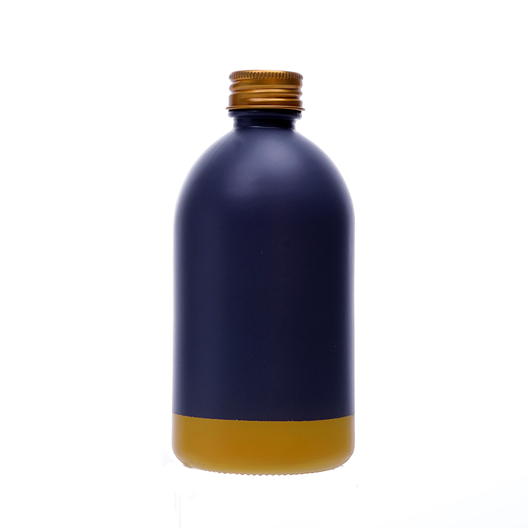 Bottles supplier Eco Friendly 16oz Glass Bottle 500ml Matte Black Bottles With Screw Cap For Coffee Beverage