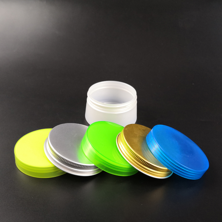 Bpa Free 100ml 3oz PET Custom Logo White Round Plastic Jar for Hair Wax Beauty Cream Cosmetic Packaging Containers