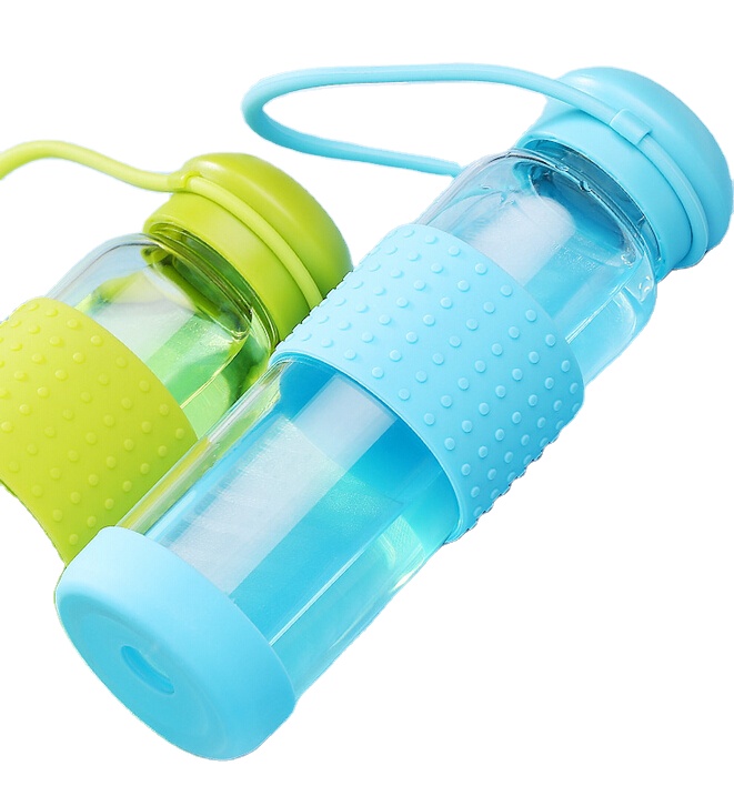 Bpa Free  750 ml 1L Clear Sport Borosilicate Glass water bottle  sport drink  bottle With  Logo