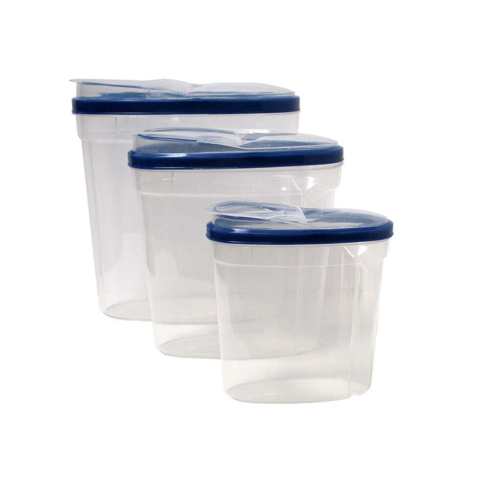 Bpa Free Plastic Airtight Large Dry Food Cereal Storage Containers Set