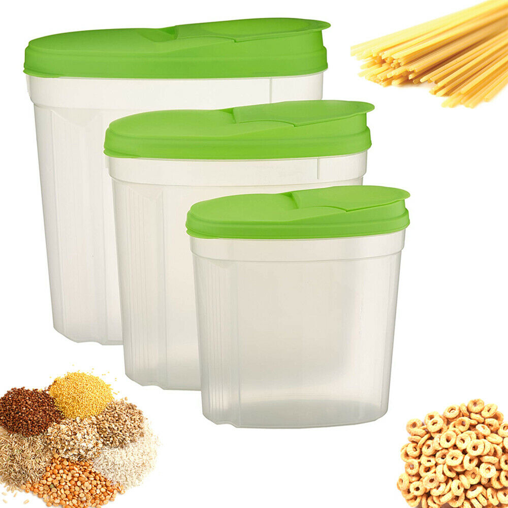 Bpa Free Plastic Airtight Large Dry Food Cereal Storage Containers Set