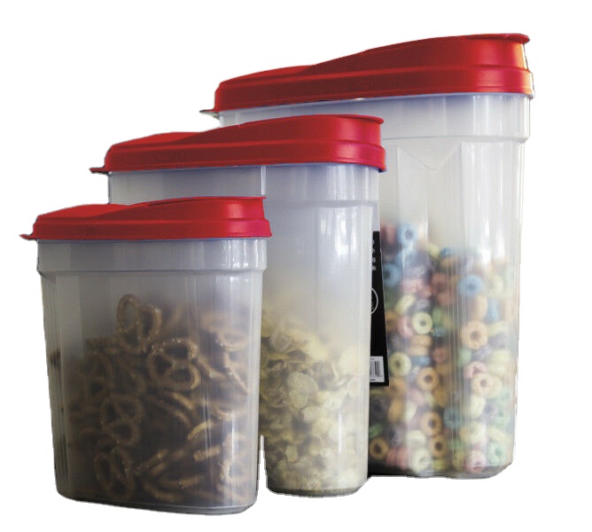 Bpa Free Plastic Airtight Large Dry Food Cereal Storage Containers Set