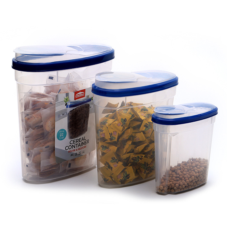 Bpa Free Plastic Airtight Large Dry Food Cereal Storage Containers Set