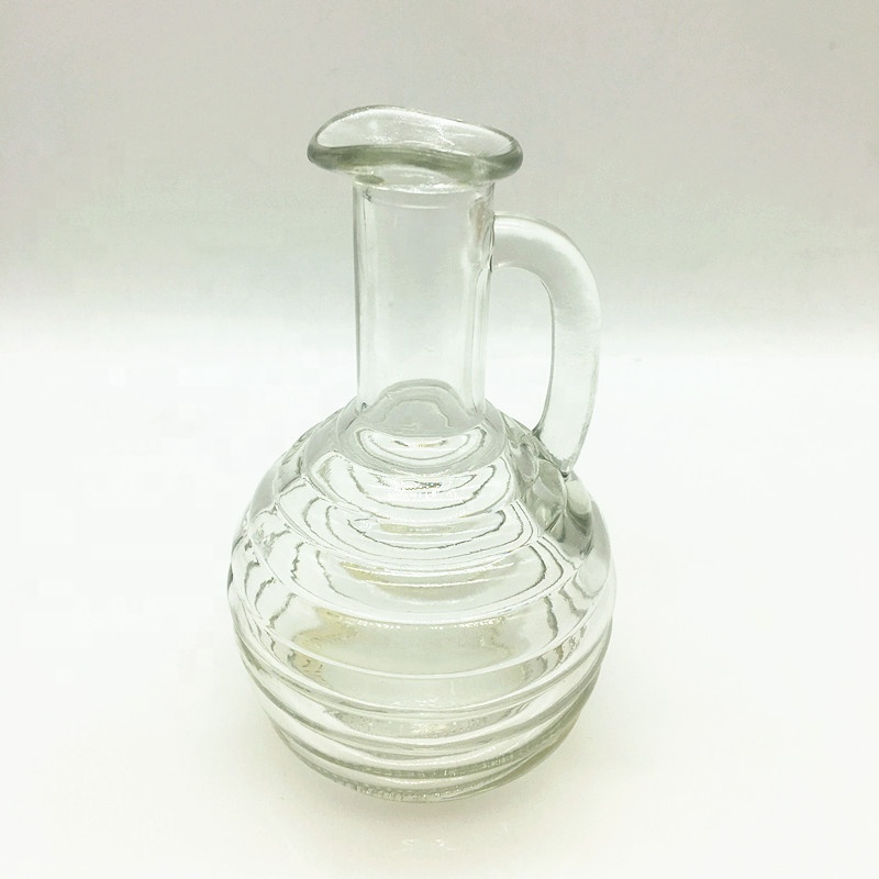 Bpa free empty 270ml glass bottle with small handle for cold pressed juice milk water honey
