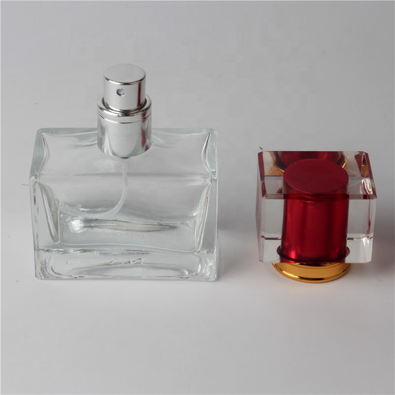 Brand New 30ml Square Shape Empty Glass Perfume Bottle Refillable Glass Perfume Atomizer