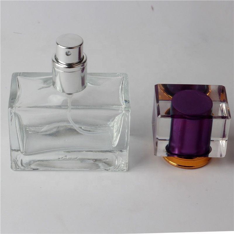 Brand New 30ml Square Shape Empty Glass Perfume Bottle Refillable Glass Perfume Atomizer