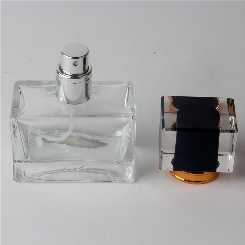 Brand New 30ml Square Shape Empty Glass Perfume Bottle Refillable Glass Perfume Atomizer