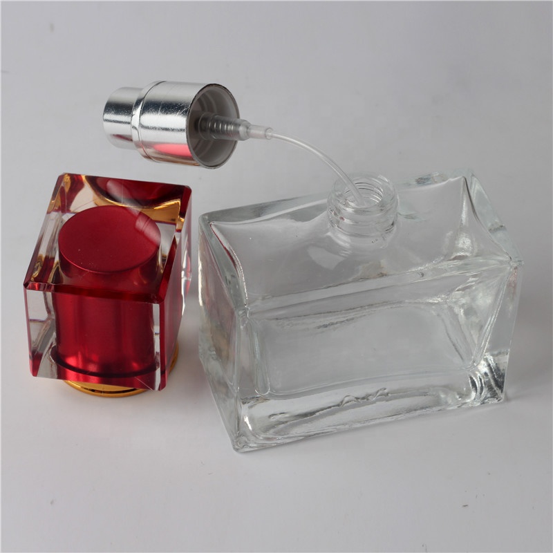 Brand New 30ml Square Shape Empty Glass Perfume Bottle Refillable Glass Perfume Atomizer