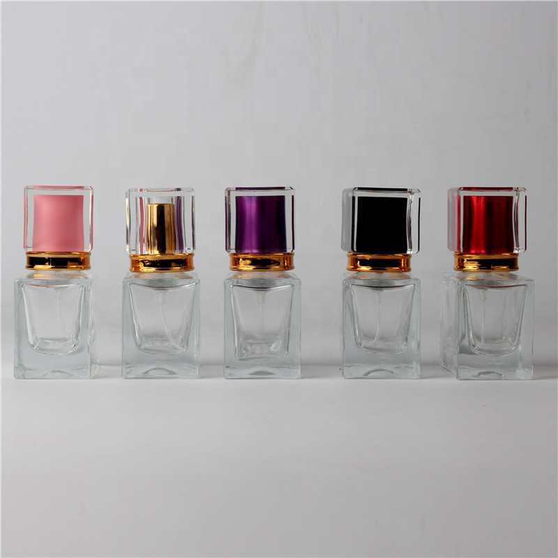 Brand New 30ml Square Shape Empty Glass Perfume Bottle Refillable Glass Perfume Atomizer