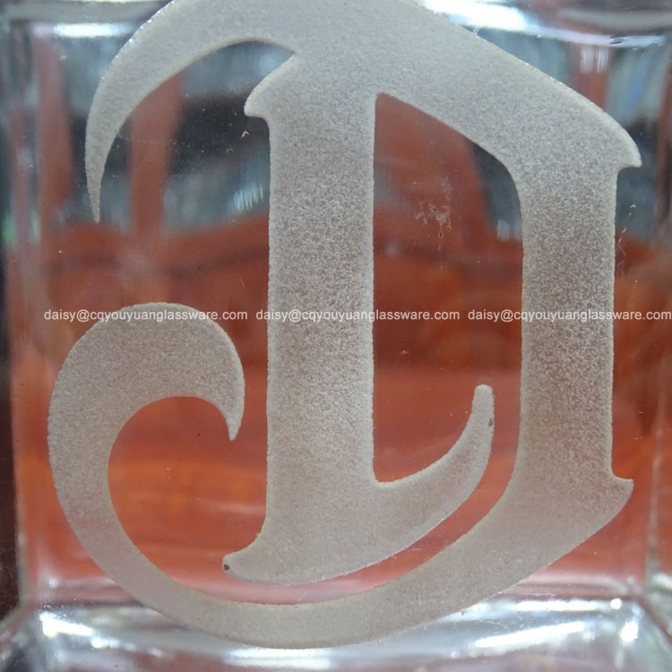 Branded DeLeon Square Luxury empty tequila glass bottle 750ml