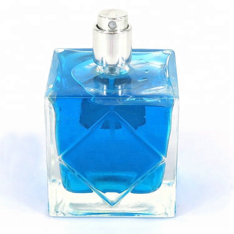Branded design square glass transparent emulsion avon perfume bottles