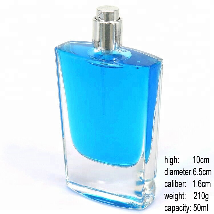 Branded design square glass transparent emulsion avon perfume bottles