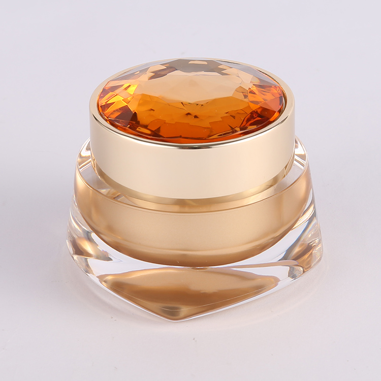Bright Orange Cream Jar in the Shape of a rhombus,JA25 30g 50g Skin Care Cosmetic