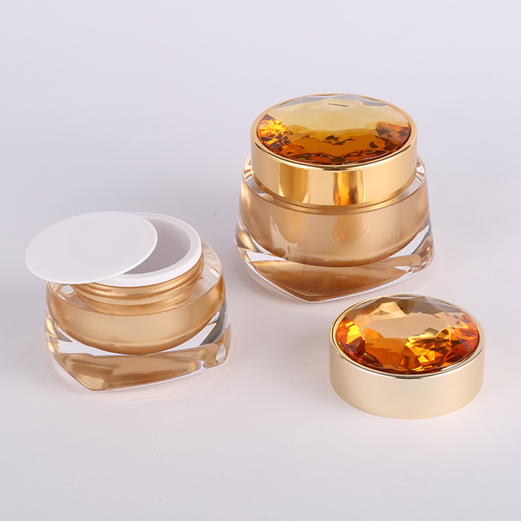 Bright Orange Cream Jar in the Shape of a rhombus,JA25 30g 50g Skin Care Cosmetic