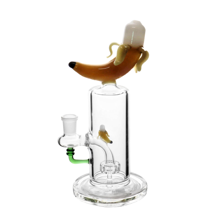 British type banana-shaped glass hookah trendy material  Factory direct small glass bottle hookah pipe hookah set accessories