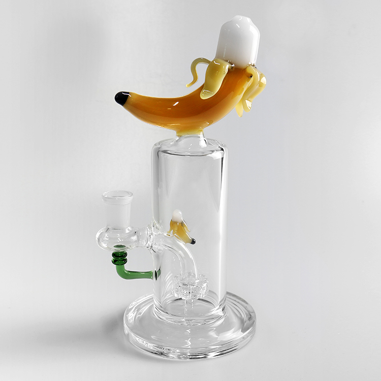 British type banana-shaped glass hookah trendy material Factory direct small glass bottle hookah pipe hookah set accessories