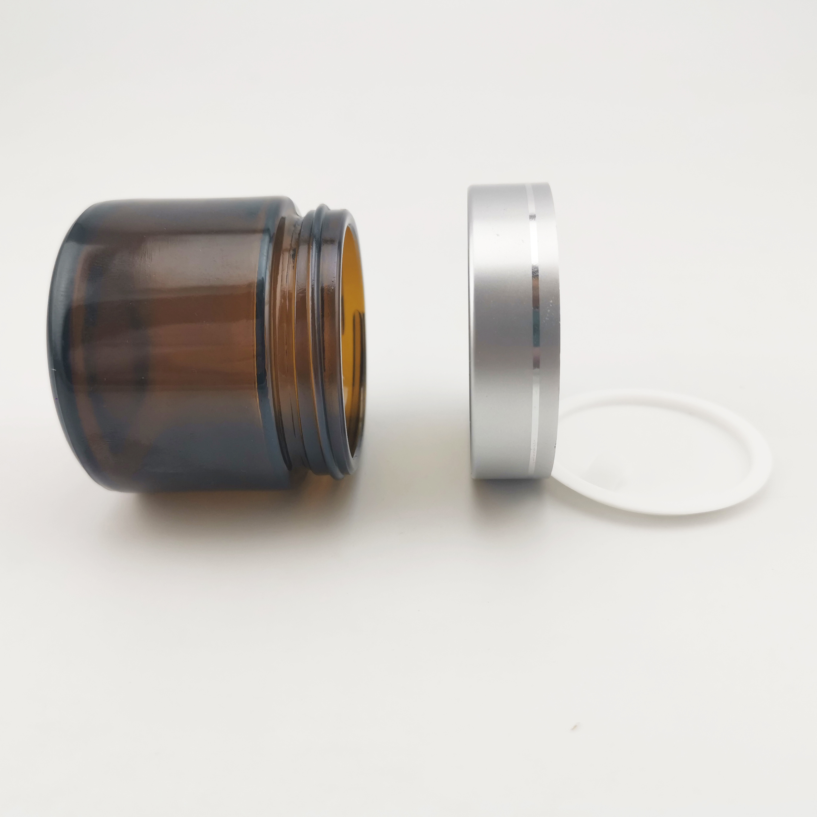 Brown Glass Cream Jar Round Cosmetic Cream Jar 5g 10g 15g 20g 30g 50g 60g 100g 120g 200g 250g 500g Cream Jar