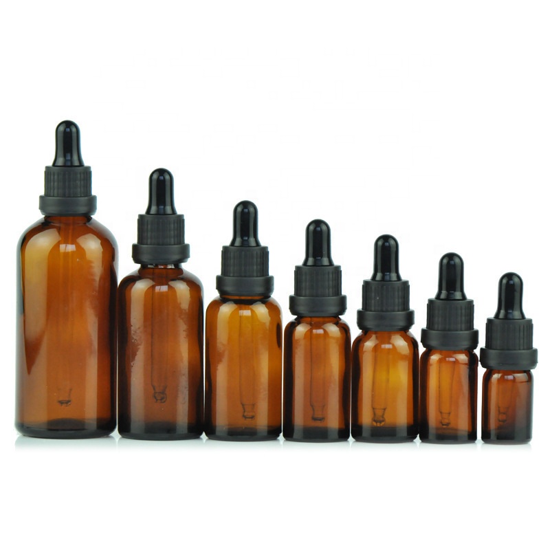 Brown dropper bottle essential oil split glass dropper bottle with graduation