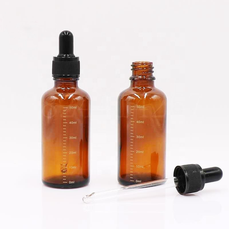 Brown dropper bottle essential oil split glass dropper bottle with graduation