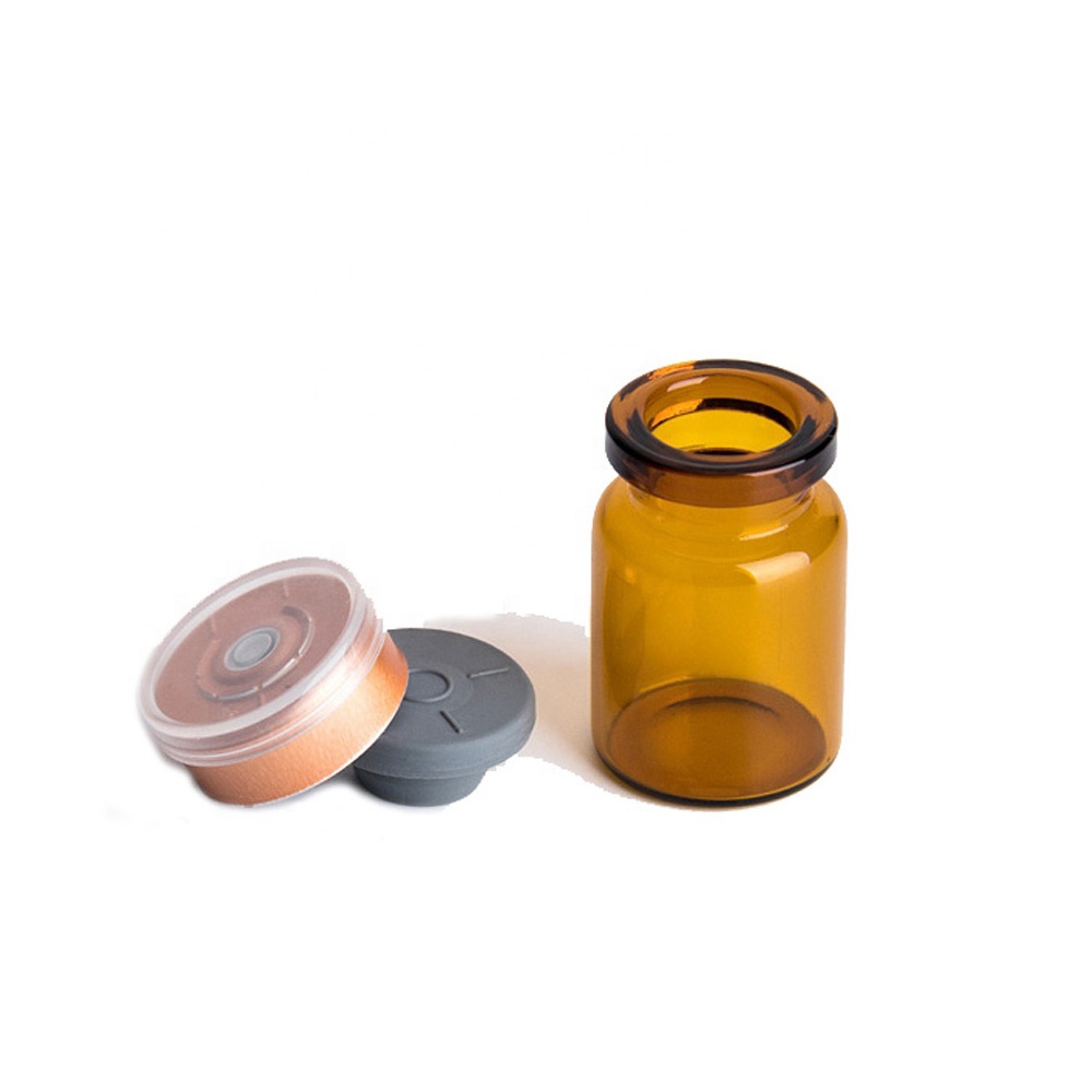 Brown recycling mini hologram glass vial and caps 15ml pharmaceutical sterile vials
