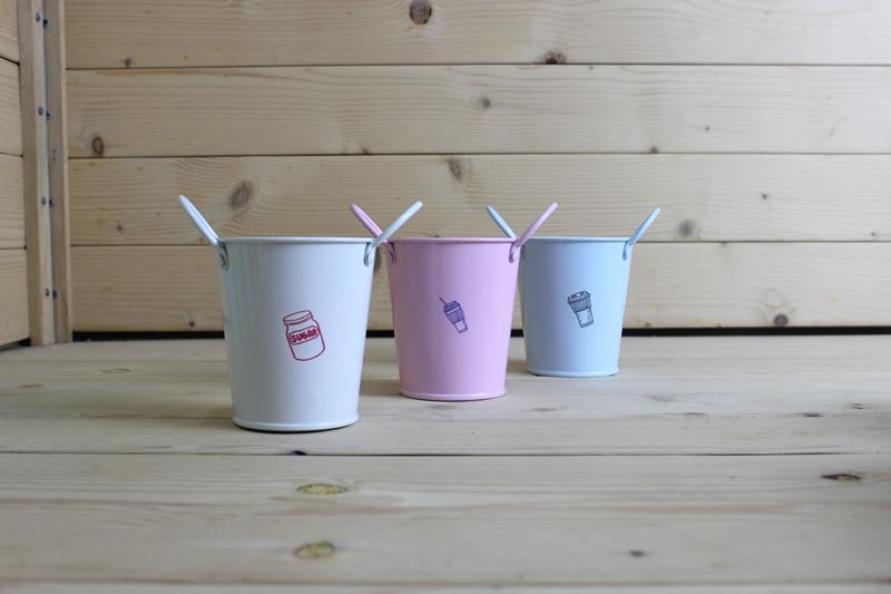 Bucket Egg Cups,colorful galvanized iron gift bucket,wedding bucket Easter barrels egg cup