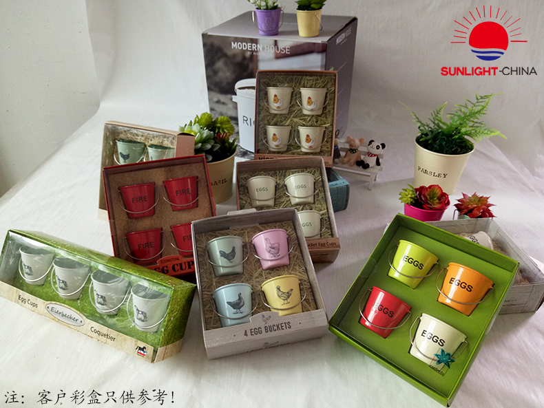 Bucket Egg Cups,colorful galvanized iron gift bucket,wedding bucket Easter barrels egg cup