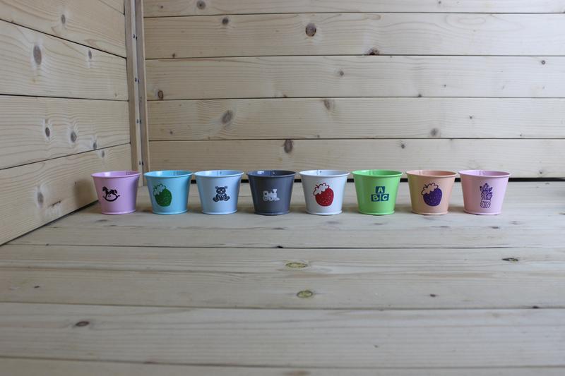 Bucket Egg Cups,colorful galvanized iron gift bucket,wedding bucket Easter barrels egg cup
