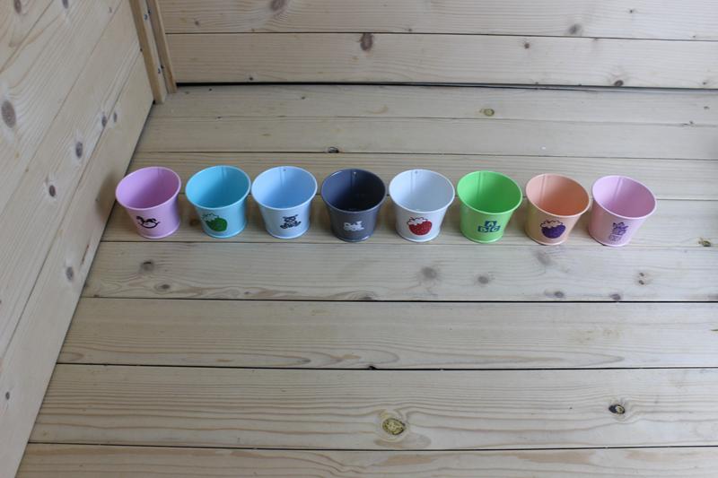 Bucket Egg Cups,colorful galvanized iron gift bucket,wedding bucket Easter barrels egg cup