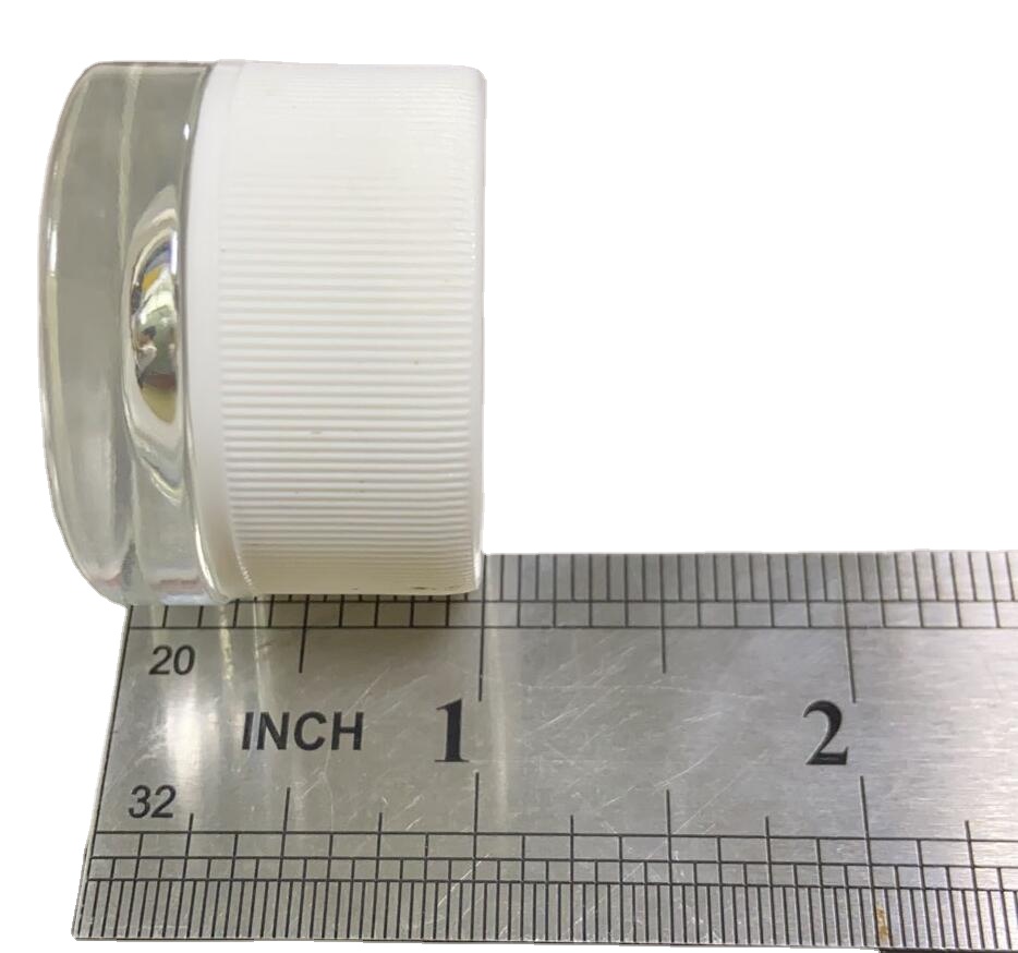 Buddyline wholesale 3ml 5ml 7ml jars child resistant black white cap clear empty glass jar with plastic lid for candle honey